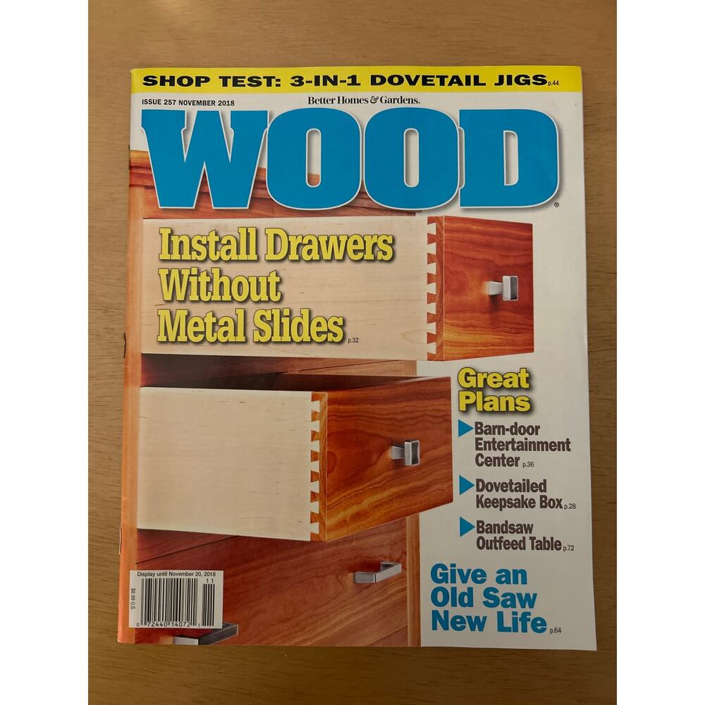New Better Homes & Gardens Wood 🪵 Magazine November 2018